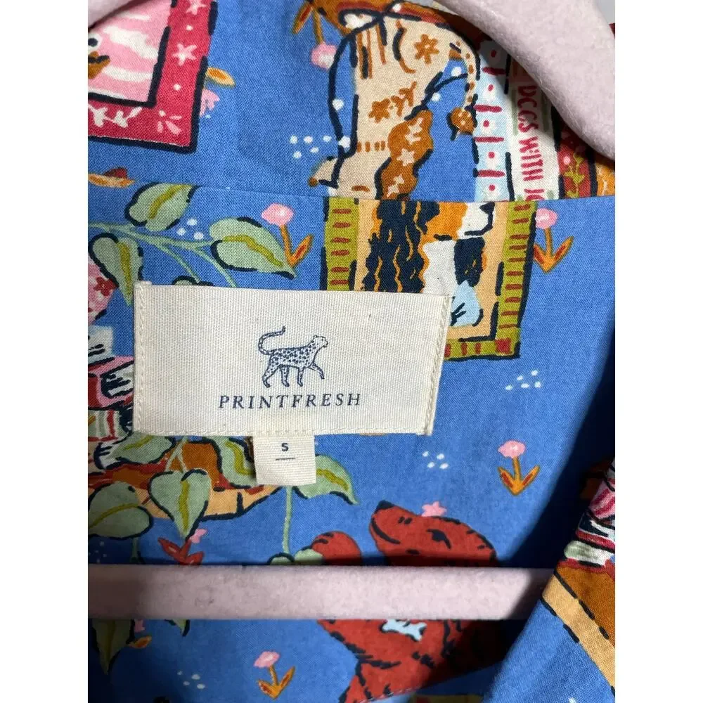 Printfresh Pajama Top ONLY Small